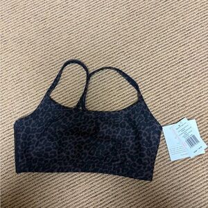 Beyond yoga soft mark slim racer back bra espresso leopard